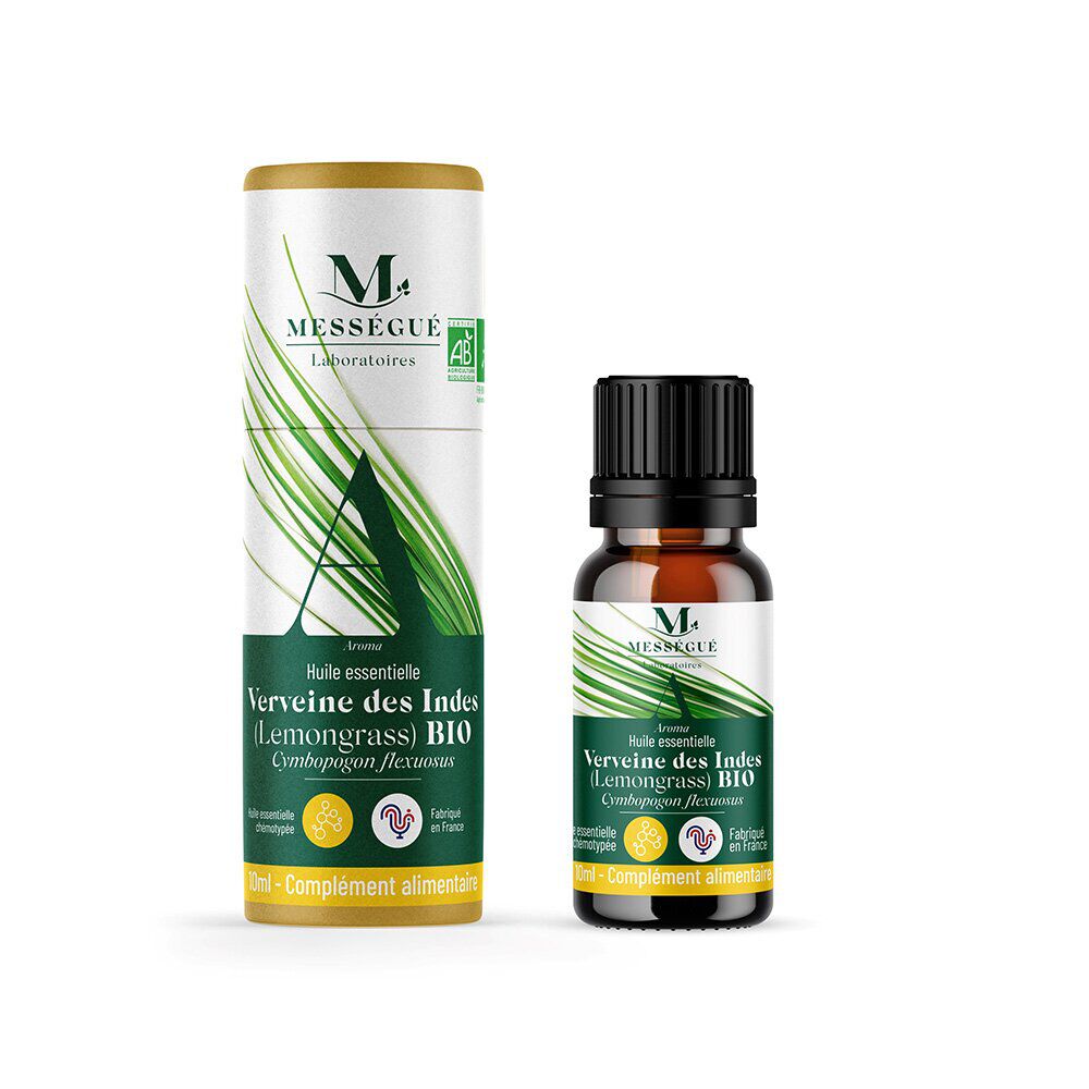 Huile essentielle verveine des Indes bio Mességué lemon grass 10ml