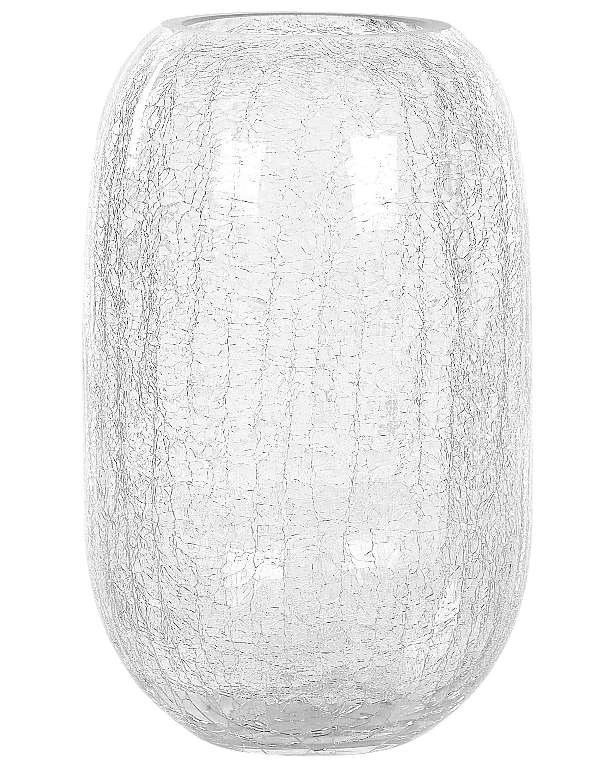 Wazon na kwiaty ozdobny szklany 28cm transparentny