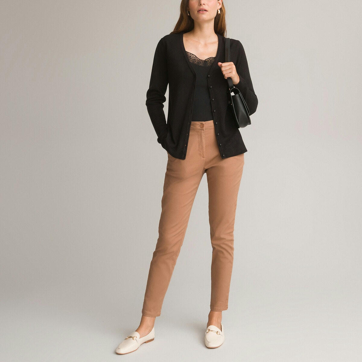 Gilet col v, maille au toucher très doux