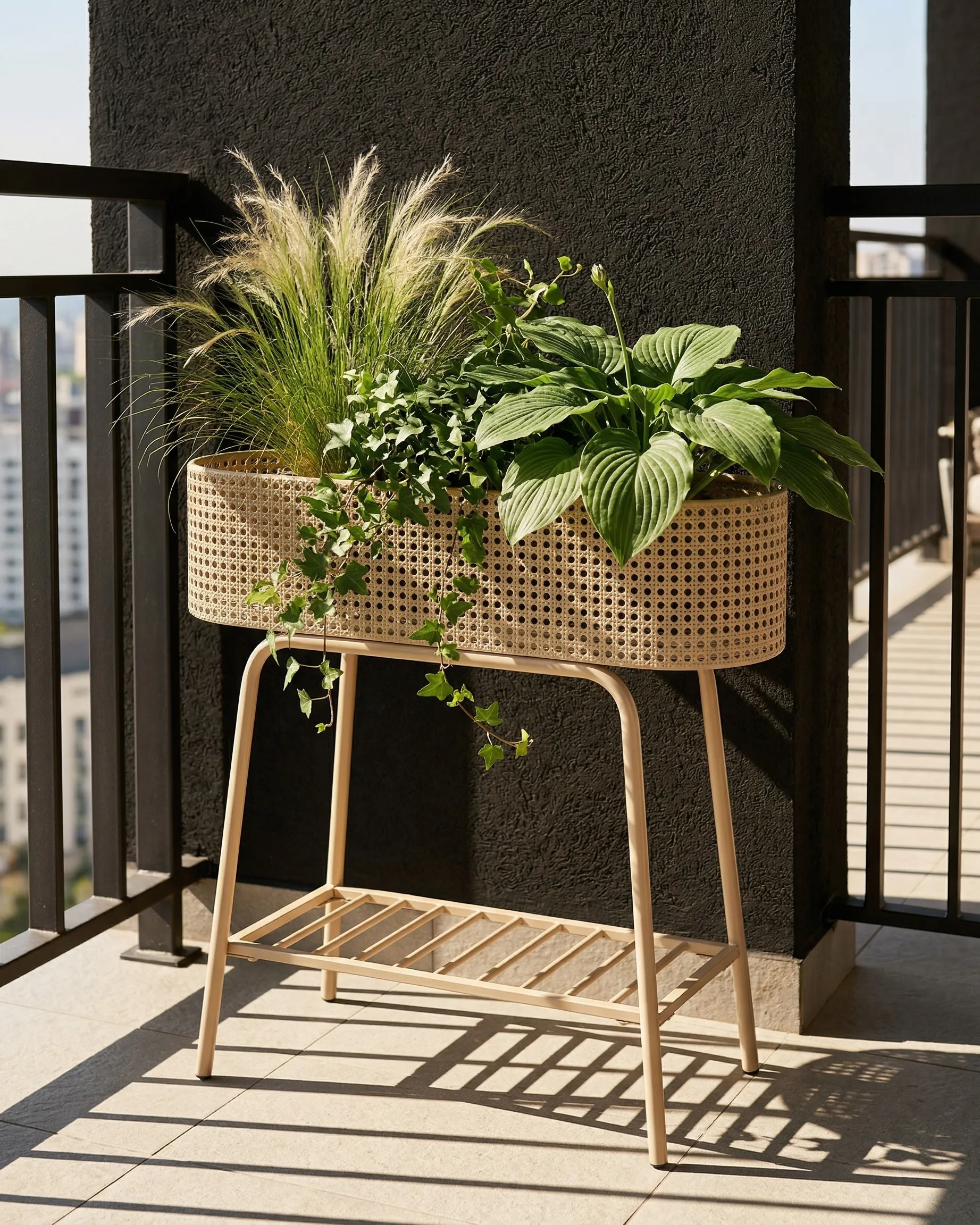 Plant Stand LINNAEA Metal 60 cm Beige