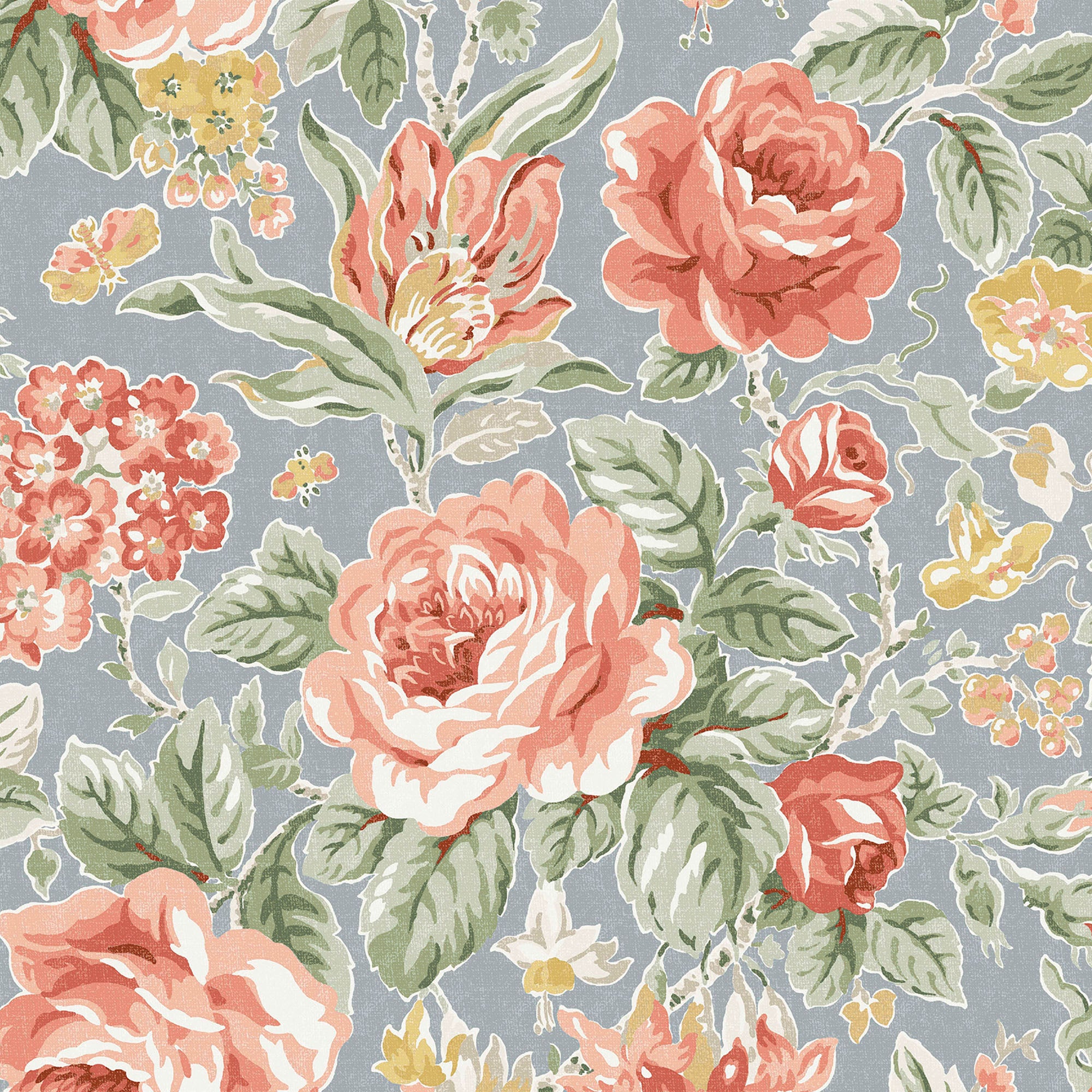Laura Ashley Vliesbehang Wild Roses Ochre Geel