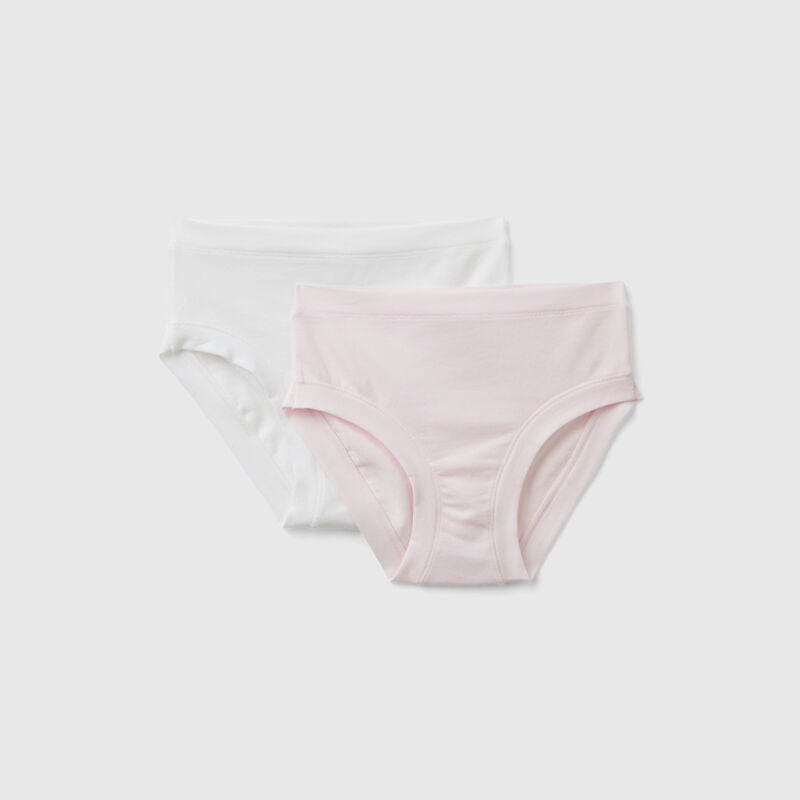 Two pairs of underwear in stretch  cotton