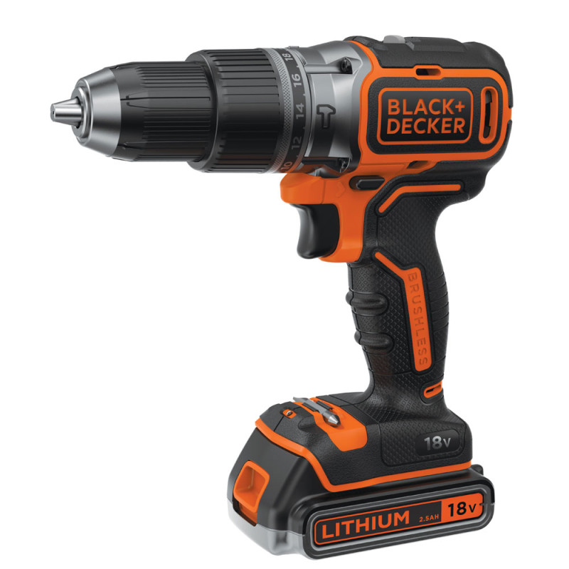 Perceuse à percussion sur batterie Brushless 18 V BLACK DECKER