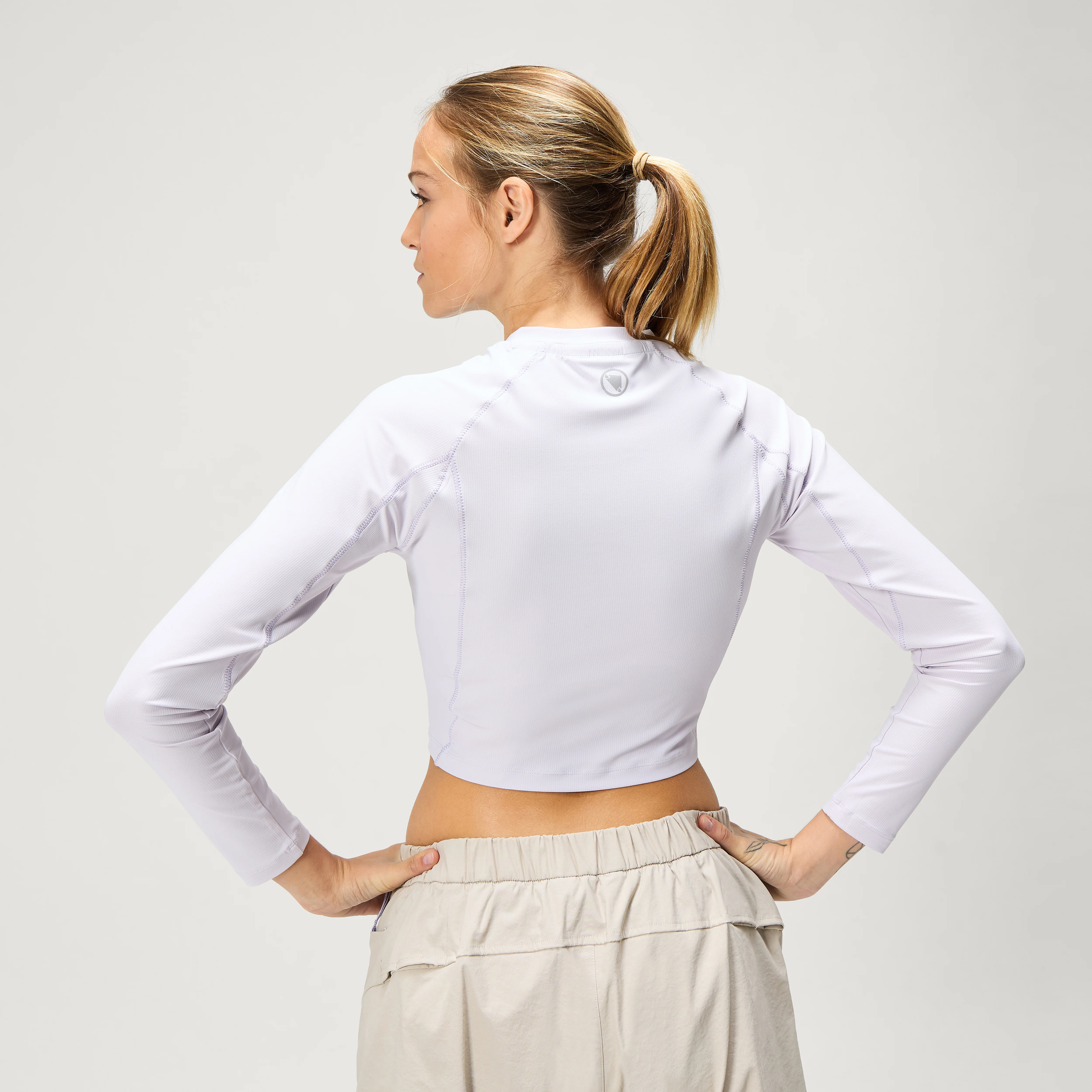 Women's SulTrac L/S Crop Tee - Lavender Blue