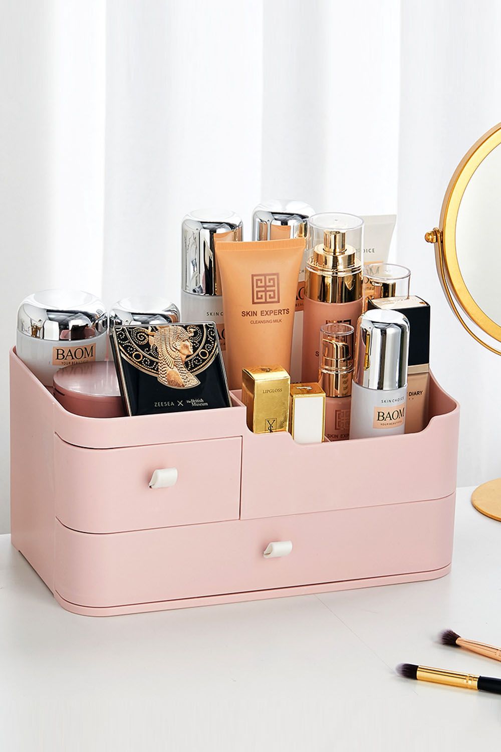 The hot sale Plastic Makeup Organizer Storage Box Desktop