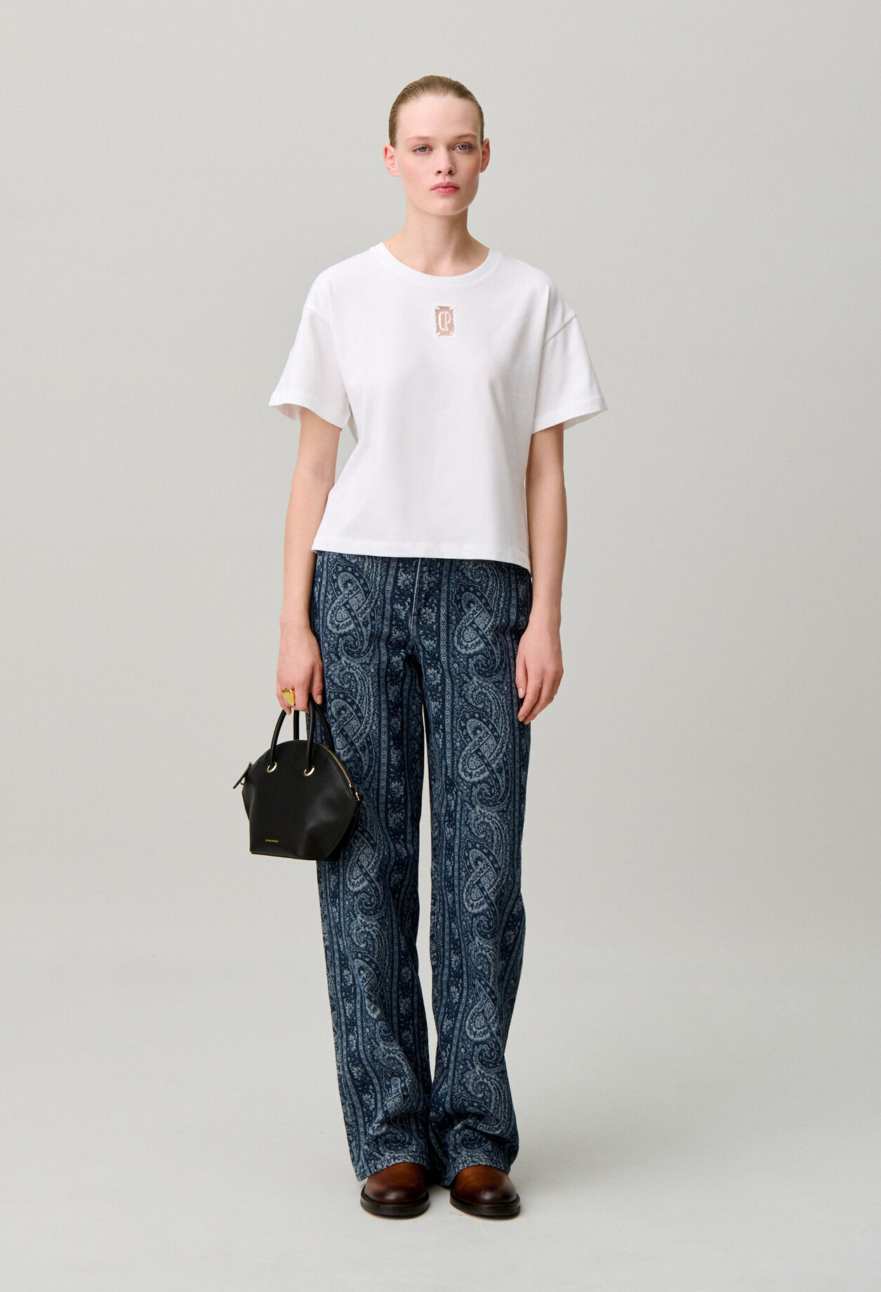T-shirt coton large court