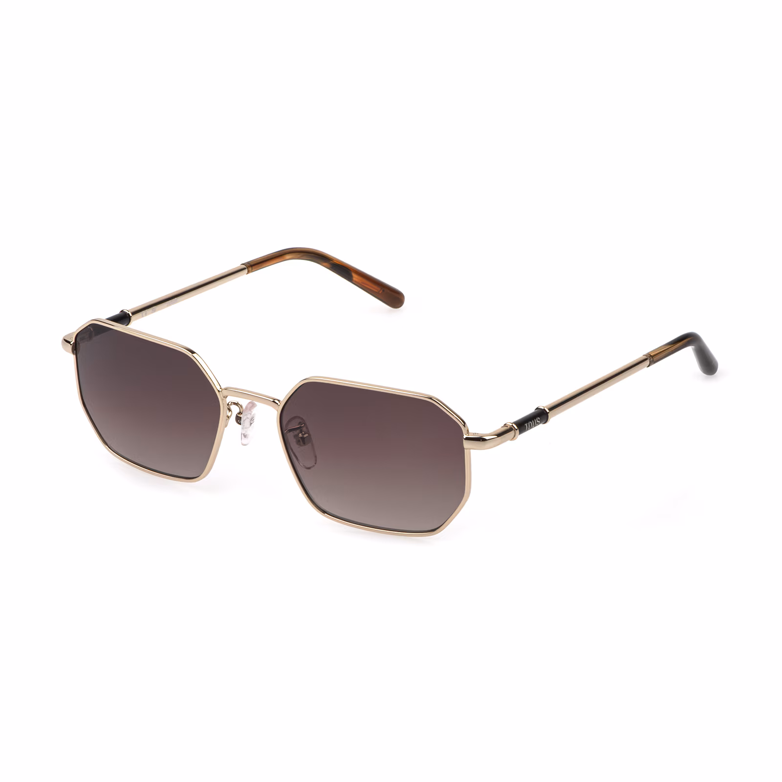 Gafas de sol en color havana Geometric Metal