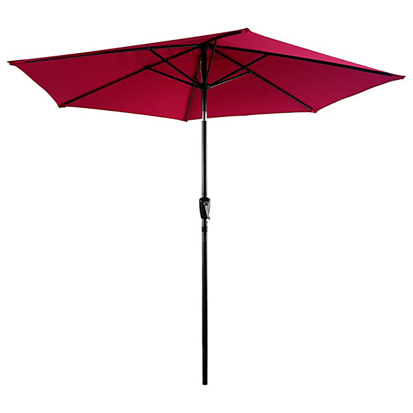 Parasol droit HAPUNA rond 2,70m de diamètre fuchsia - HAPPY GARDEN