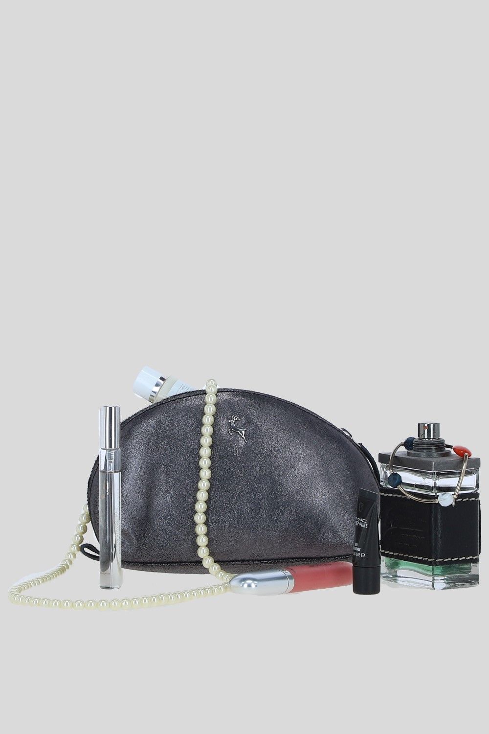 Ashwood Leather Philippa' Real Leather Makeup Bag