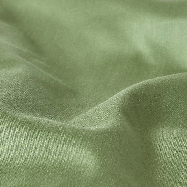 Drap plat uni en coton égyptien bio 400 fils vert mousse, 240x275 cm - HOMESCAPES
