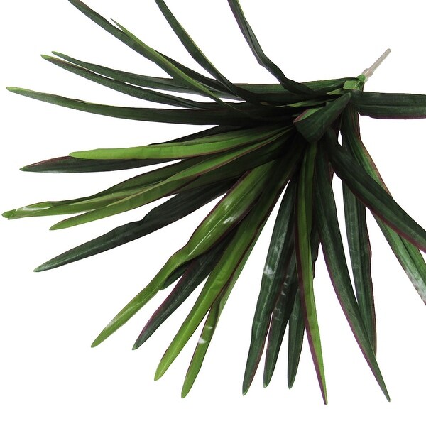 Green Red Artificial Yucca Leaf Stem Plant Greenery Foliage Bush 25.75in - 25.75" L x 23" W x 23" DP