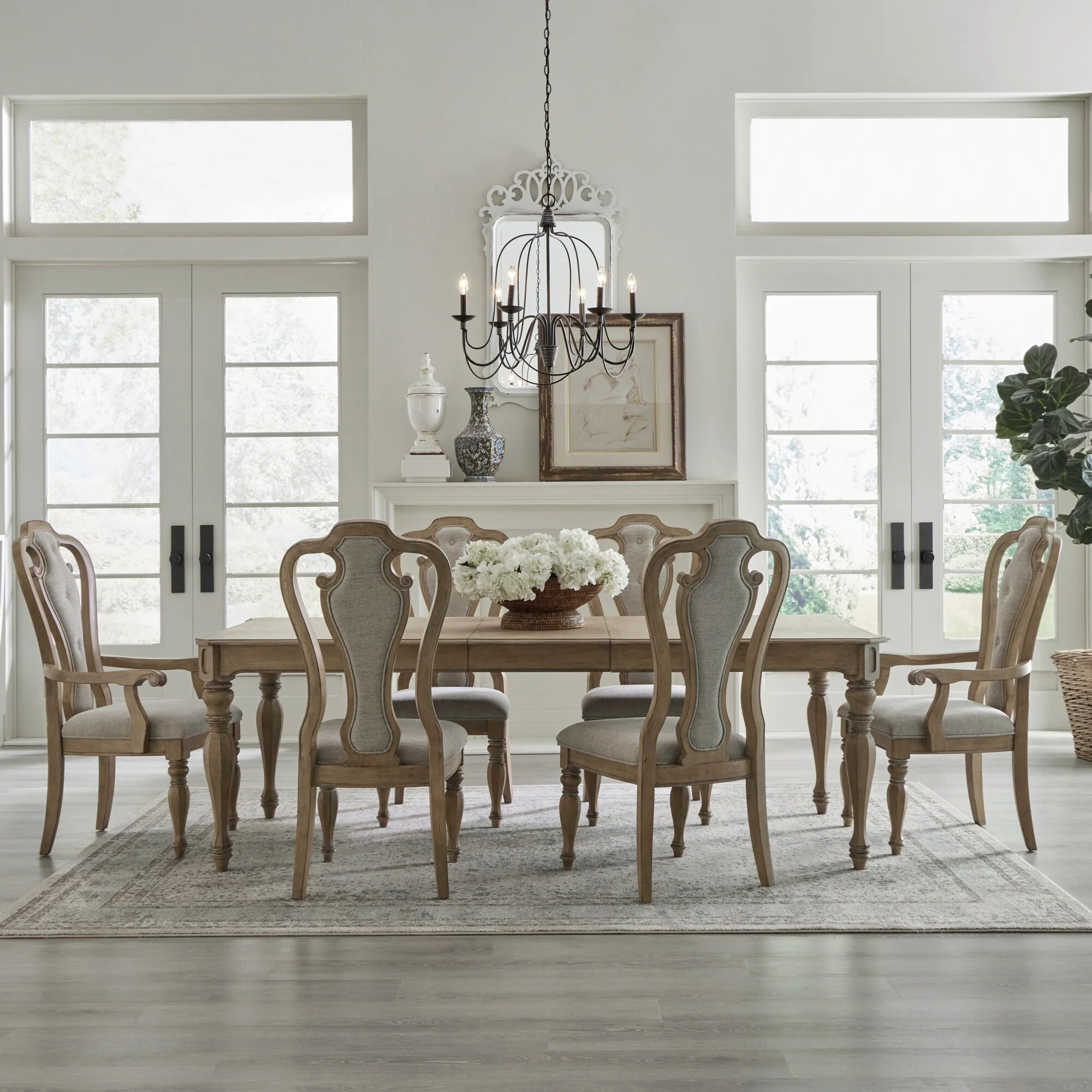 Magnolia Manor 7 Piece Rectangular Table Set