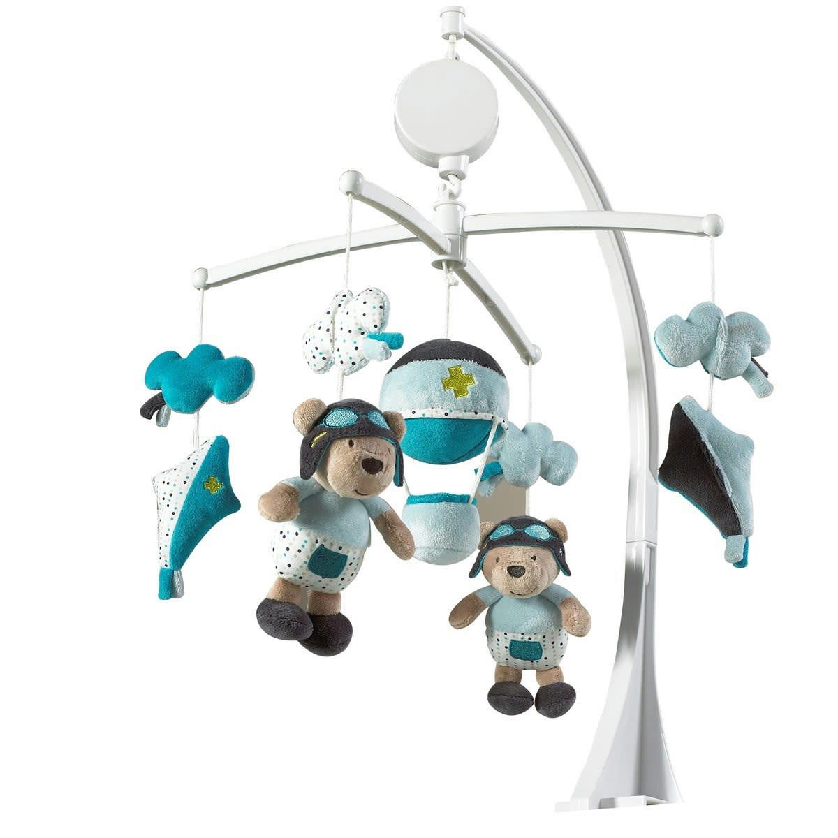 LAZARE - Mobile Tissu Musical en velours Bleu