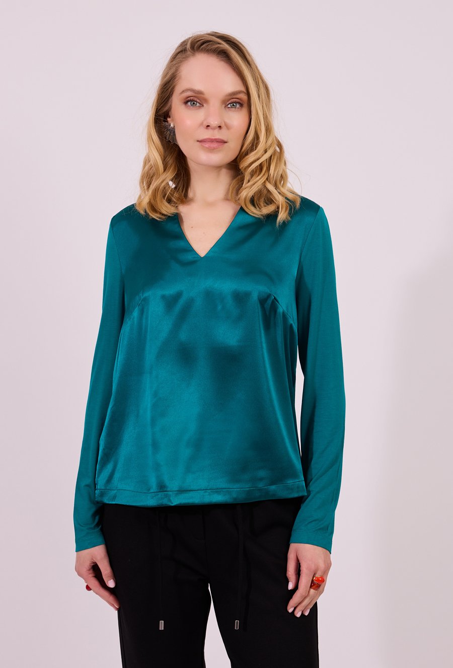 Zielona elegancka bluzka