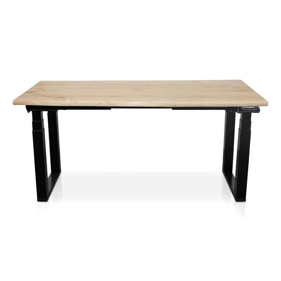 MRC PRO Solid zit-sta bureau massief boomstamblad 180x90 zwart NEN-EN527