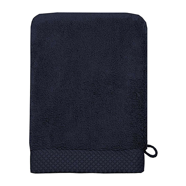 3 gants de toilette Zéro Twist 560 g/m² Bleu Nuit 16x22 cm SENSOFT