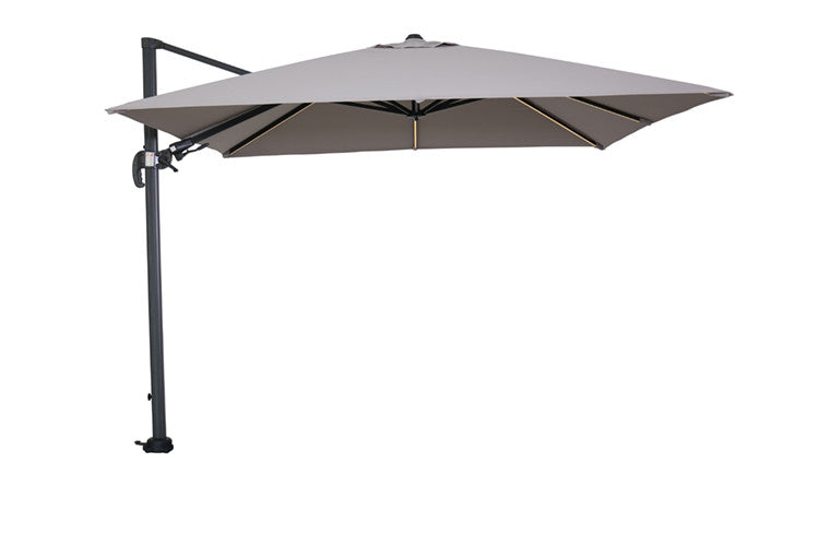 Hawaii Lumen parasol - 300x300 cm - carbon black - zand