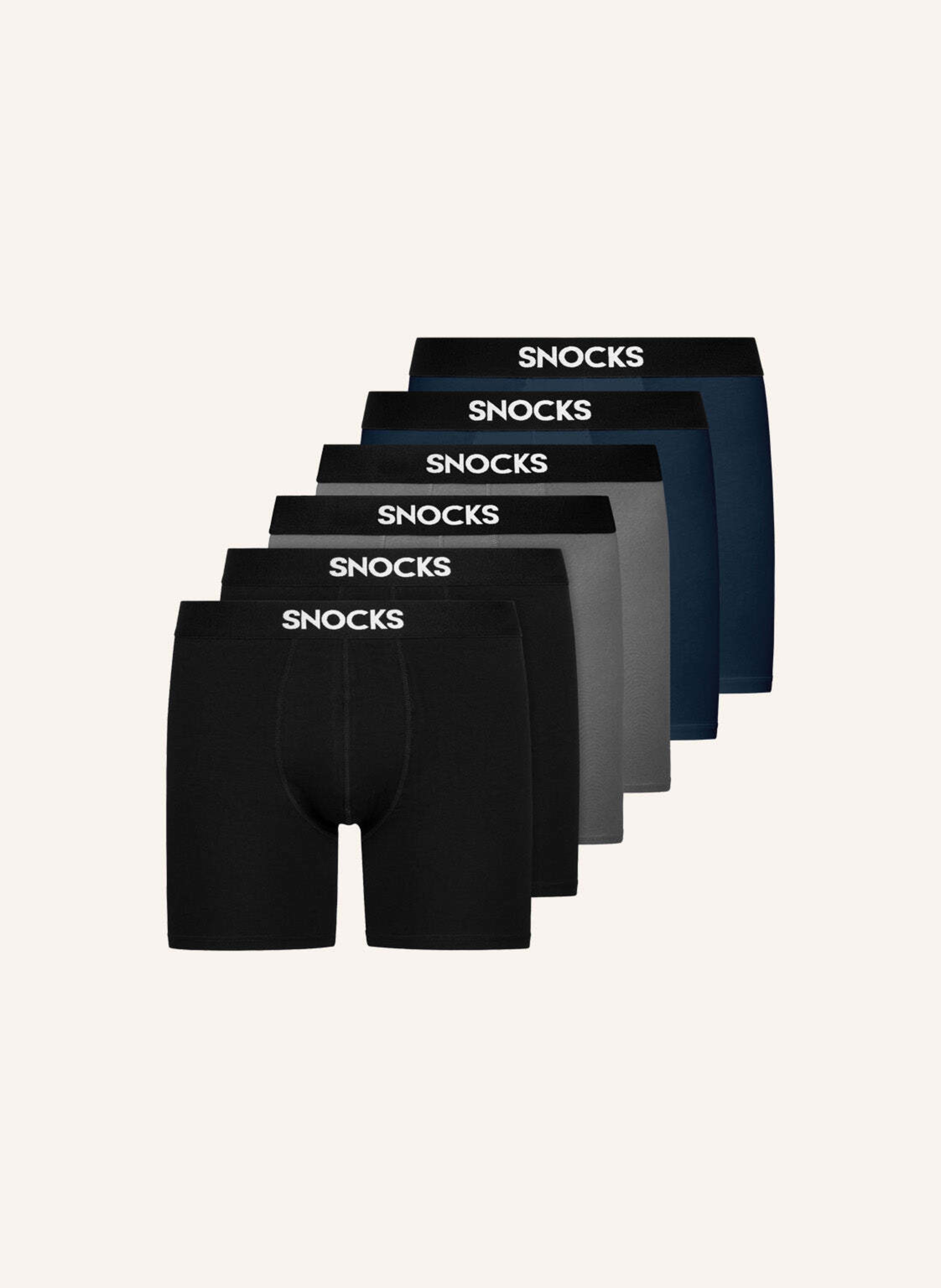 SNOCKS 6er-Pack Boxershorts mit längerem Bein