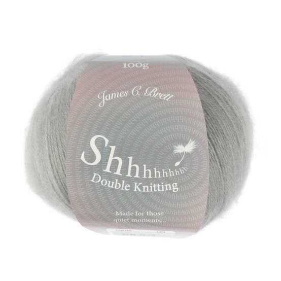 James C Brett Whisper Grey Shhh DK Yarn 100g
