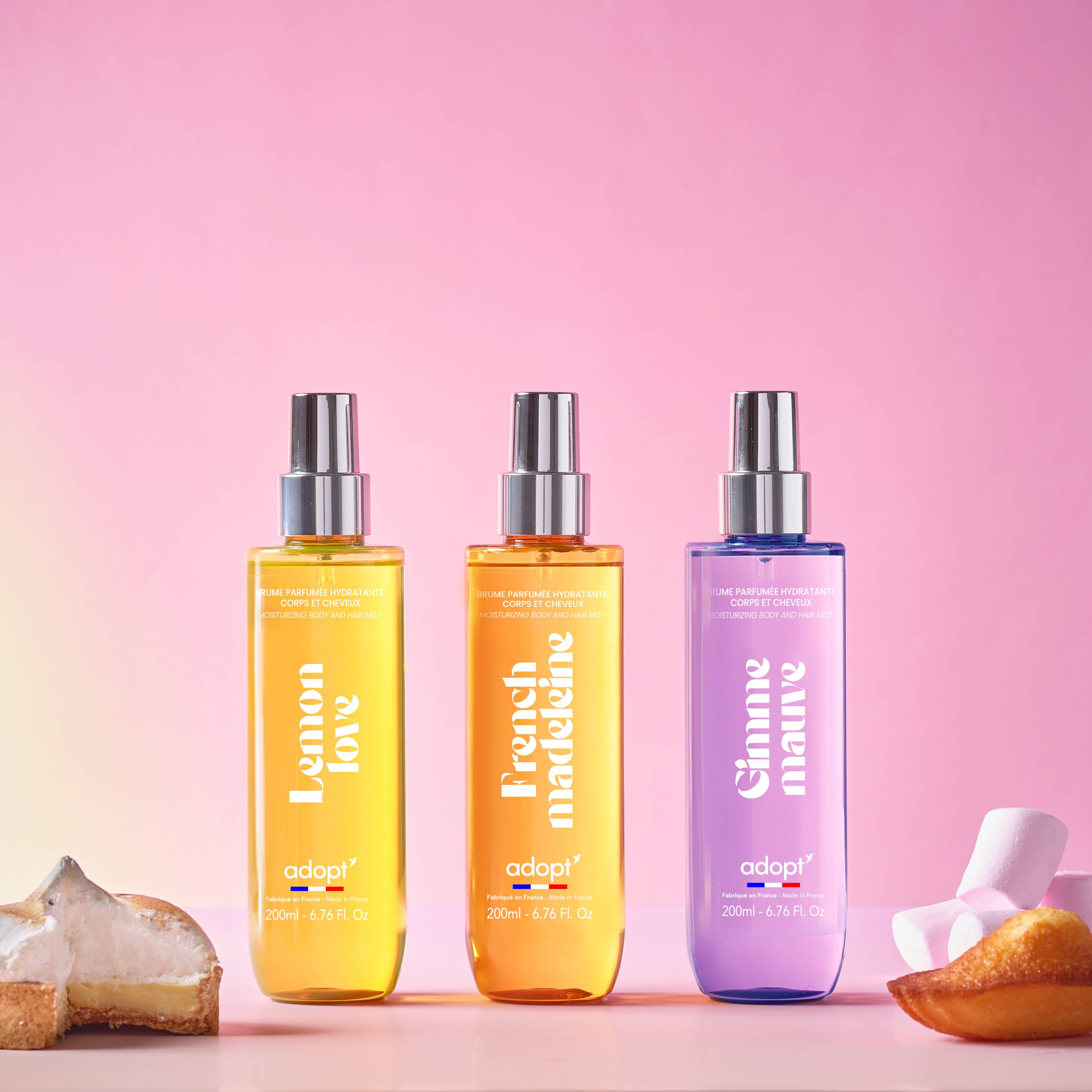 Guilty PleasuresCoffret 3 brumes 200ml - Lemon Love   Gimme Mauve   French Madeleine