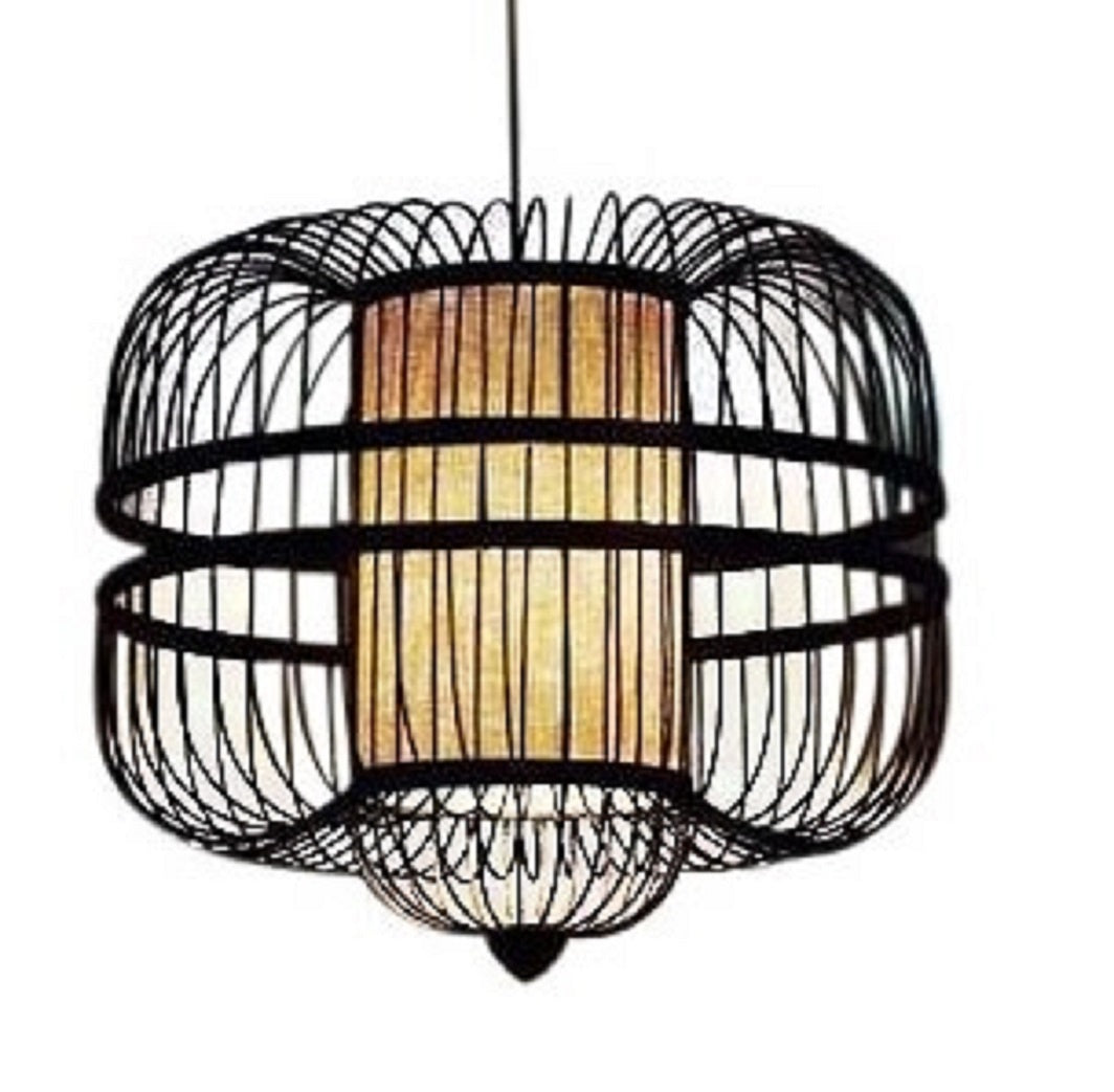 Fine Asianliving Bamboe Hanglamp Handgemaakt Zwart -