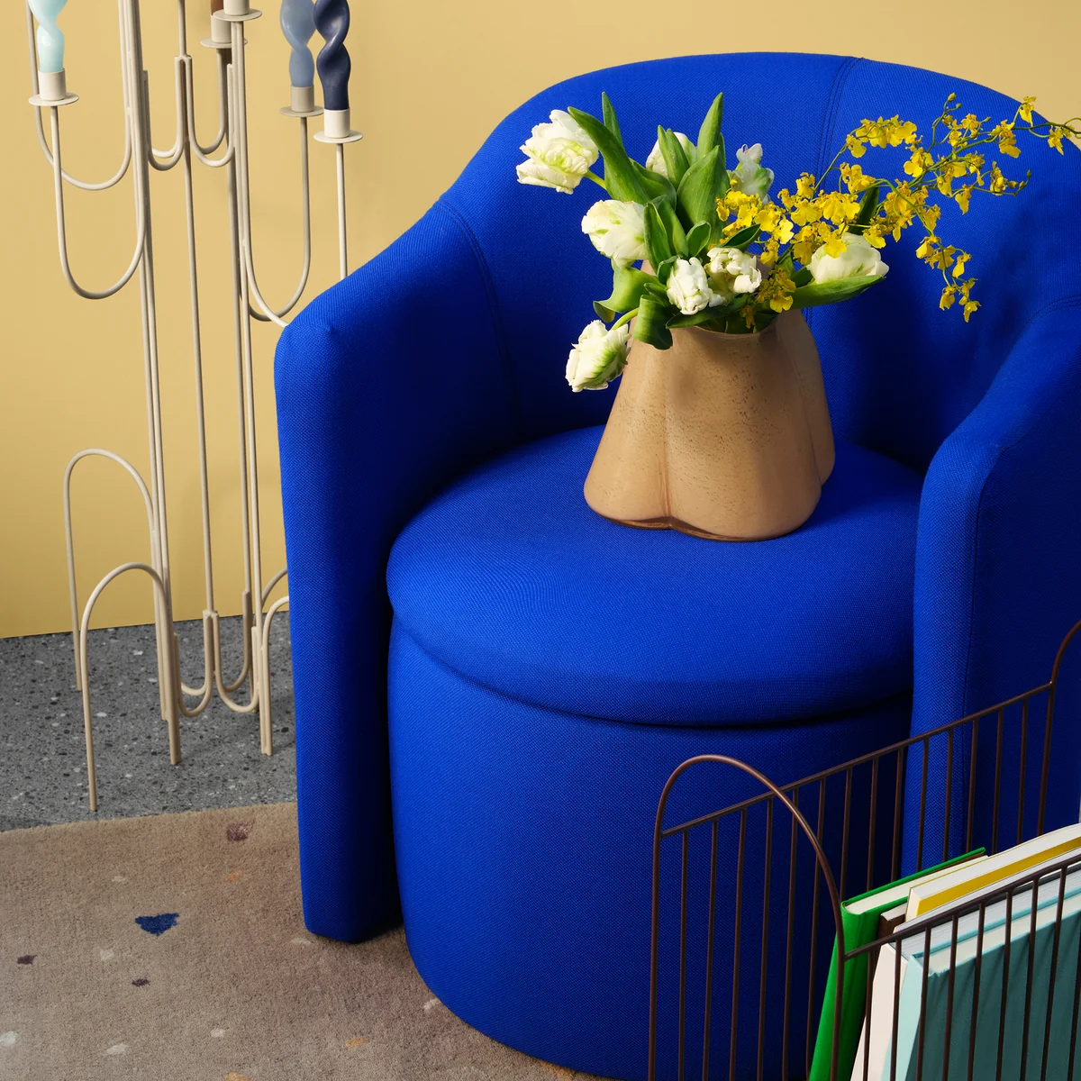 Broste Copenhagen - Billie Vase, H 27 cm, intense blue