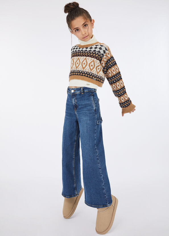 Maglia in alpaca jacquard