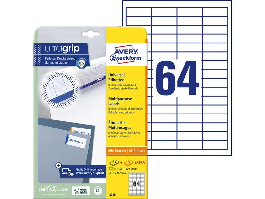 Etiketten 30er-Set Universal-Etiketten