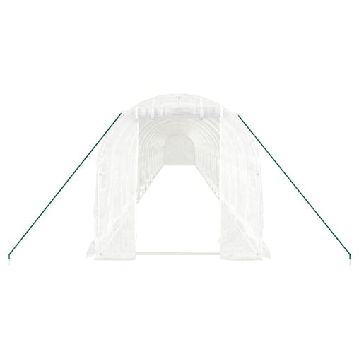NNEVL Greenhouse with Steel Frame White 40 m&sup2; 20x2x2 m