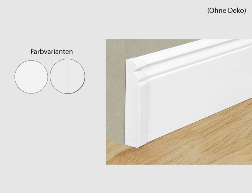 Endstücke in weiß
