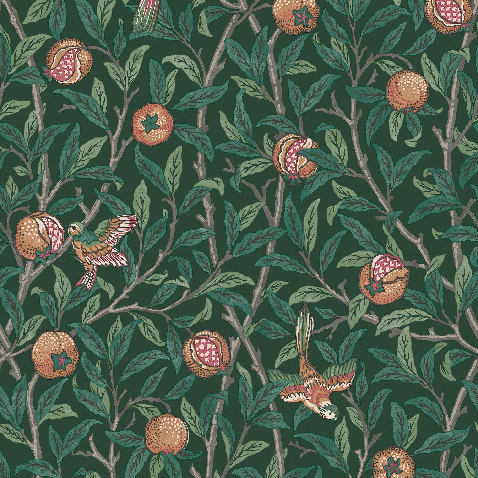 William Morris at Home Vliesbehang Bird & Pomegranate - 10mx52cm