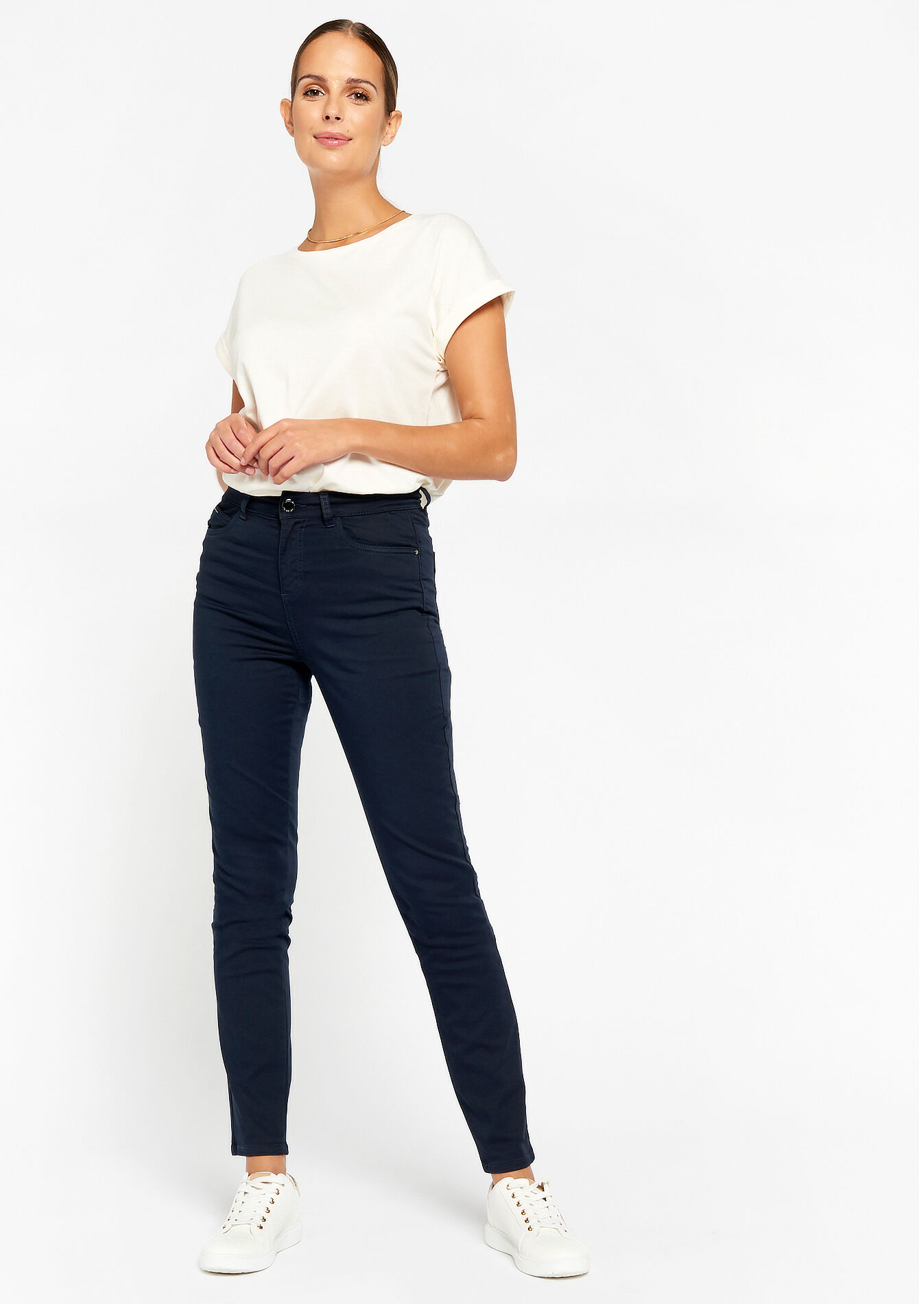 Skinny broek met hoge taille