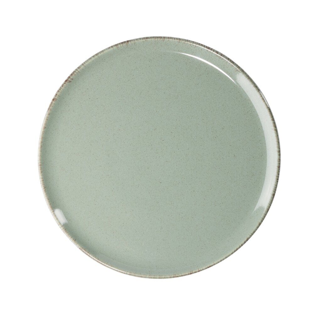 Assiette à dessert ronde Lisbonne grès vert Ø20,5cm