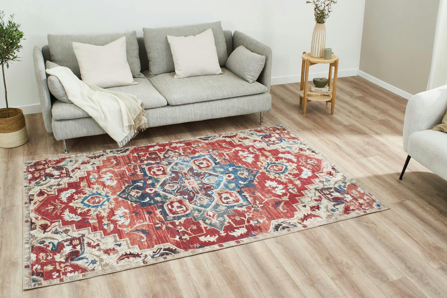 RADOM - Tapis vintage motif oriental rouge – 160x230