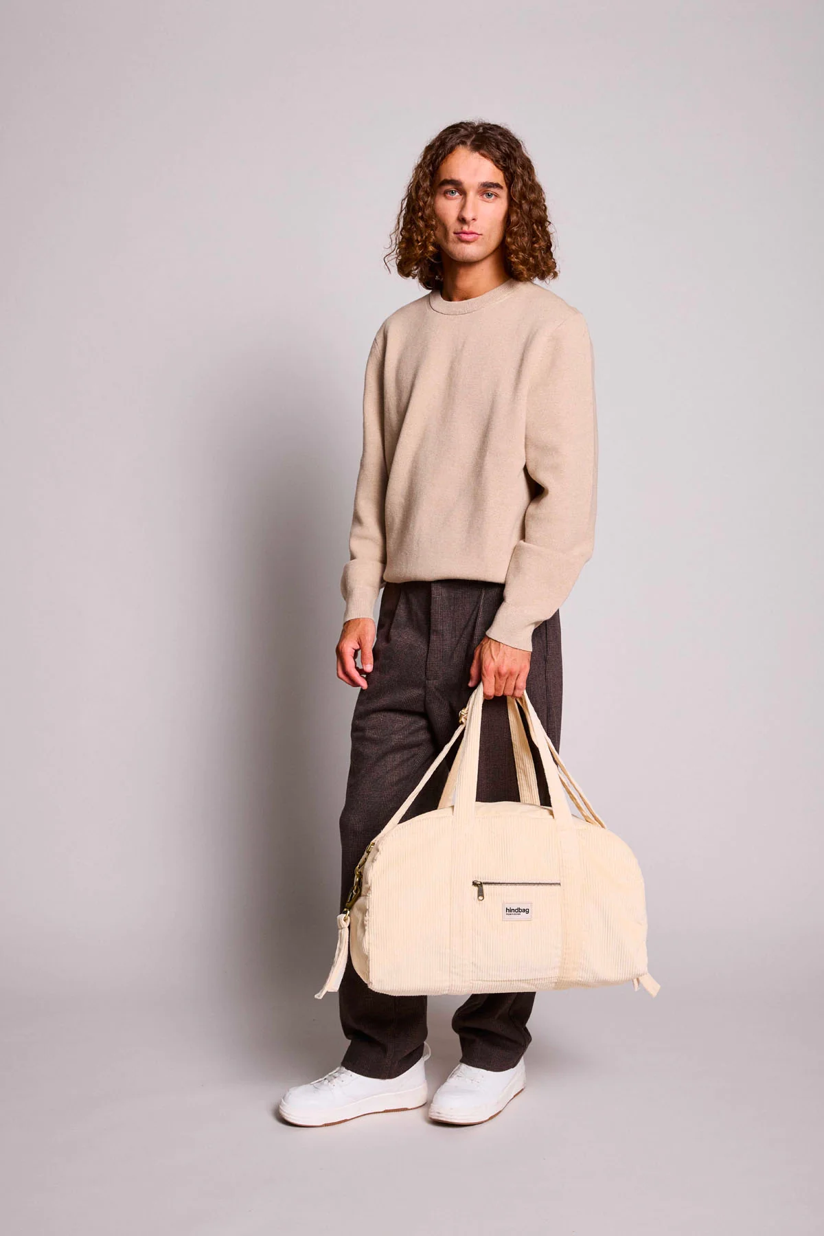Sac à langer Basile Velours Beige