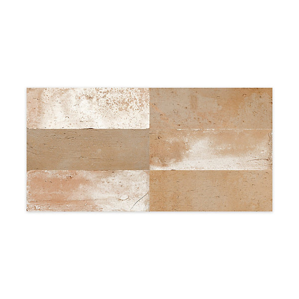 Carrelage Vintage effet Terre cuite Beige 40x20x1,03 cm Terramo - Mur intérieur (vendu par carton de 0,96 m²) - RO'MA CARRELAGE
