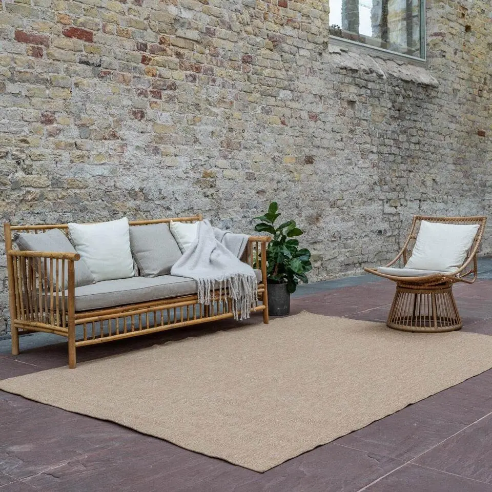 Interieur05 Jute buitenkleed naturel uni - 380 x 280 cm