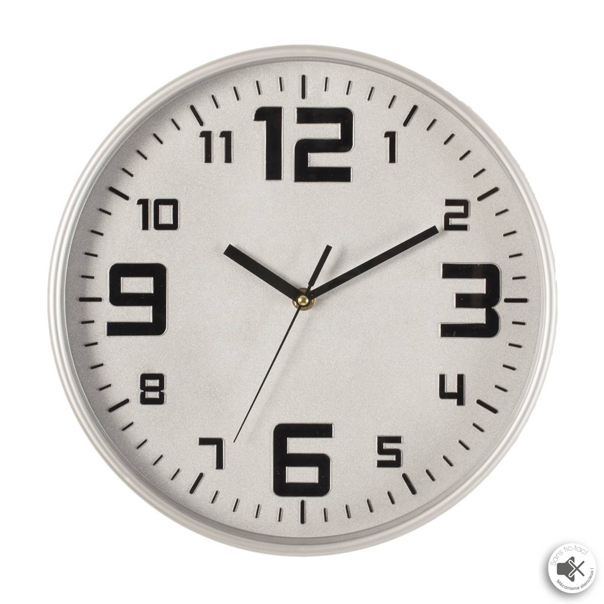 Silver clock"Elian" &Oslash; 30 cm
