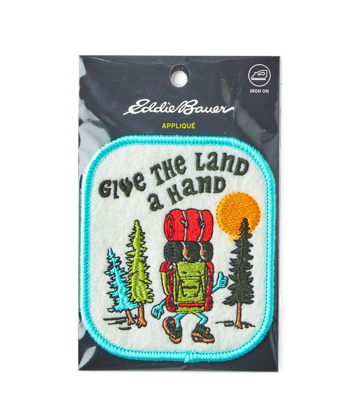 Eddie Bauer 3.5 Give the Land a Hand Iron On Patch