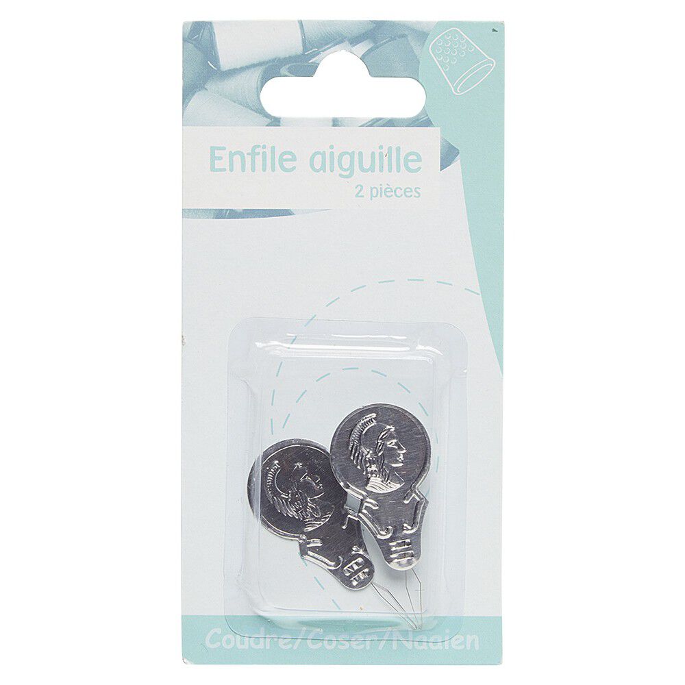 Enfile aiguille x2 argenté