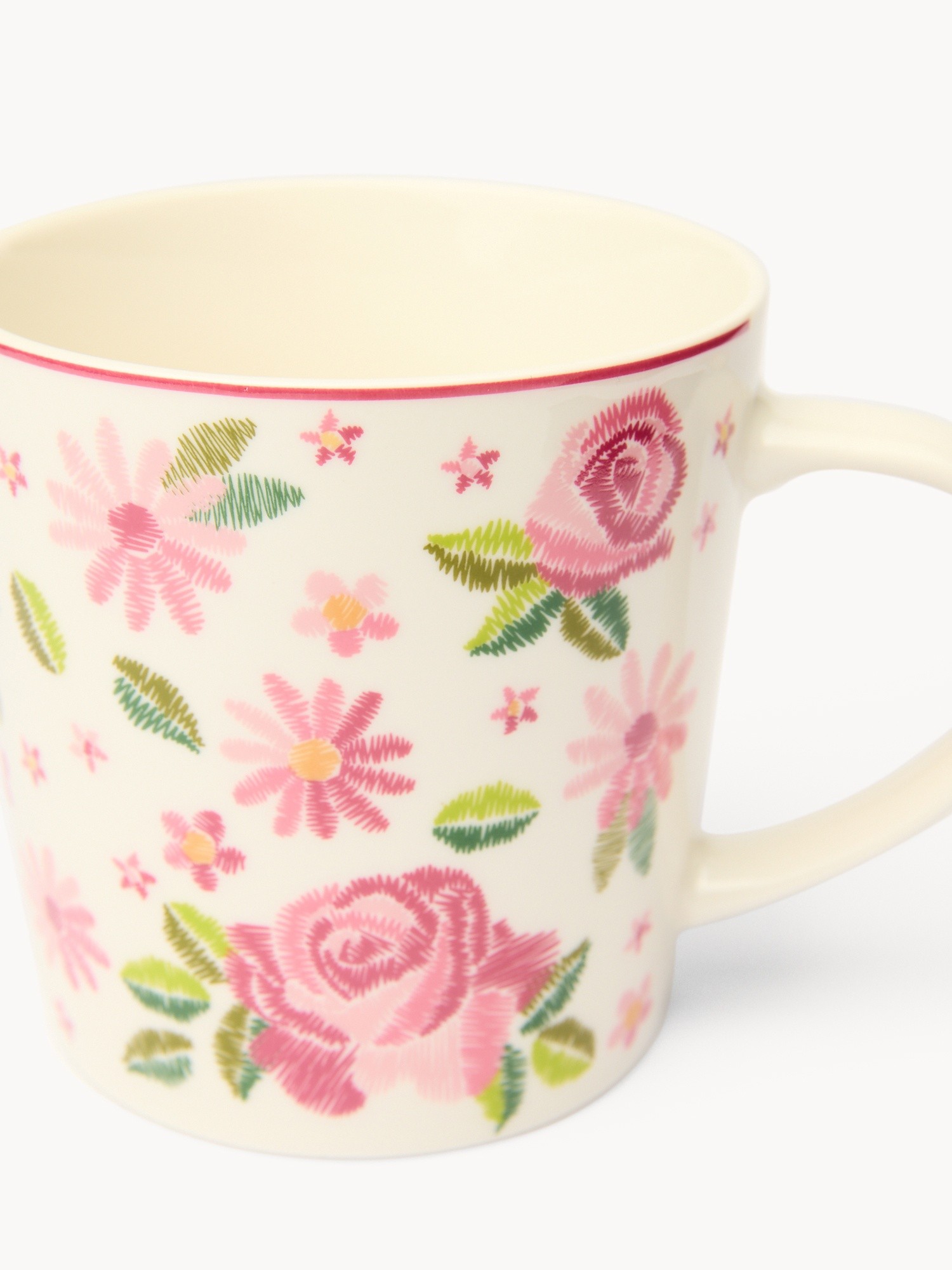 Mug in new bone china motivo rose - Prezzo di lancio