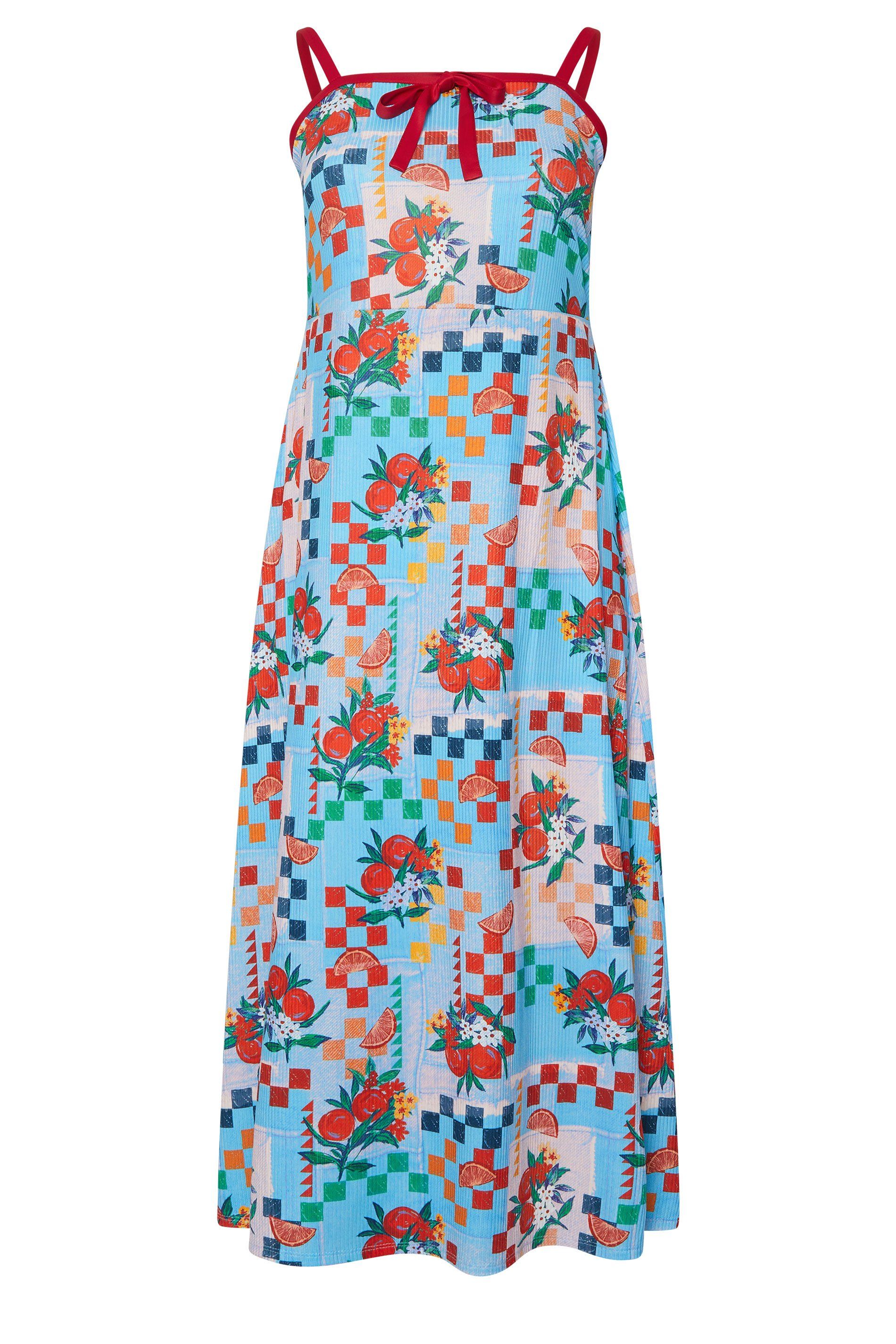 Yours Fruit Check Print Midaxi Dress