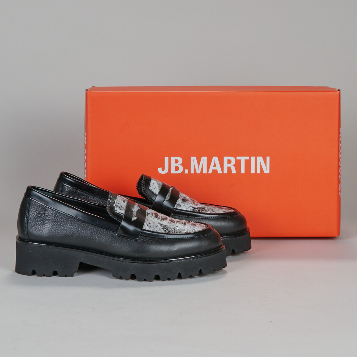 JB Martin - FRELON - Veal / Black / Goat / Python / Navy blue