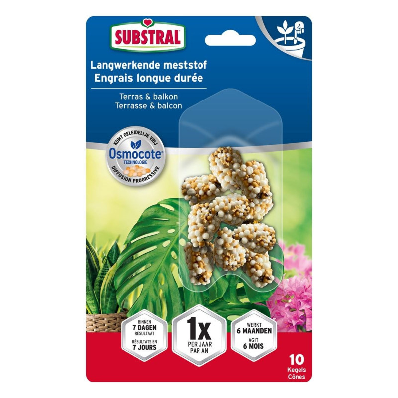 Engrais longue durée pour terrasse et balcon 10 pièces SUBSTRAL