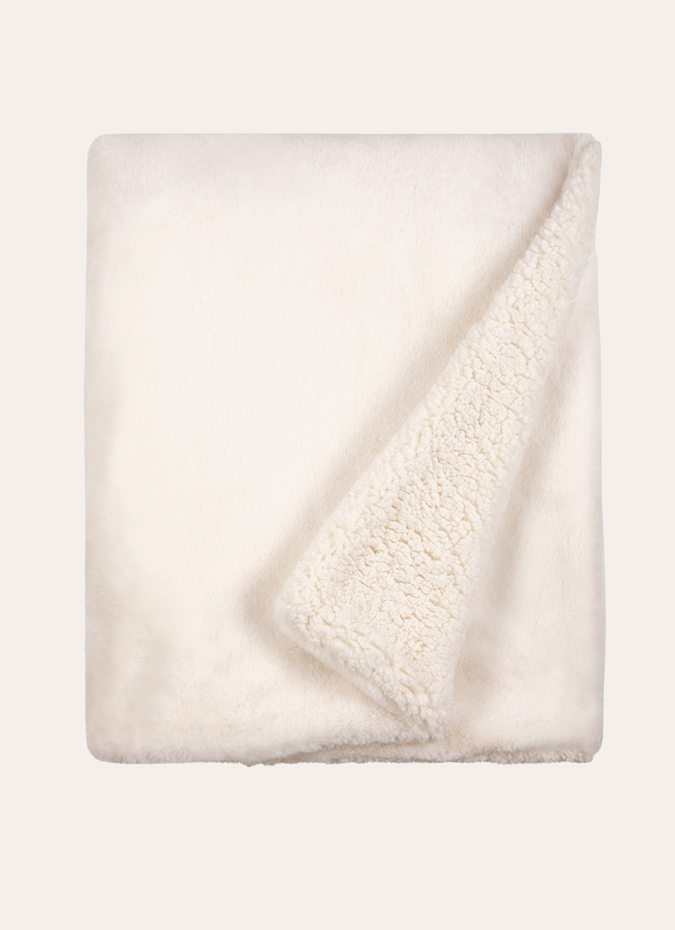 PLAID EN FAUSSE FOURRURE IVOIRE