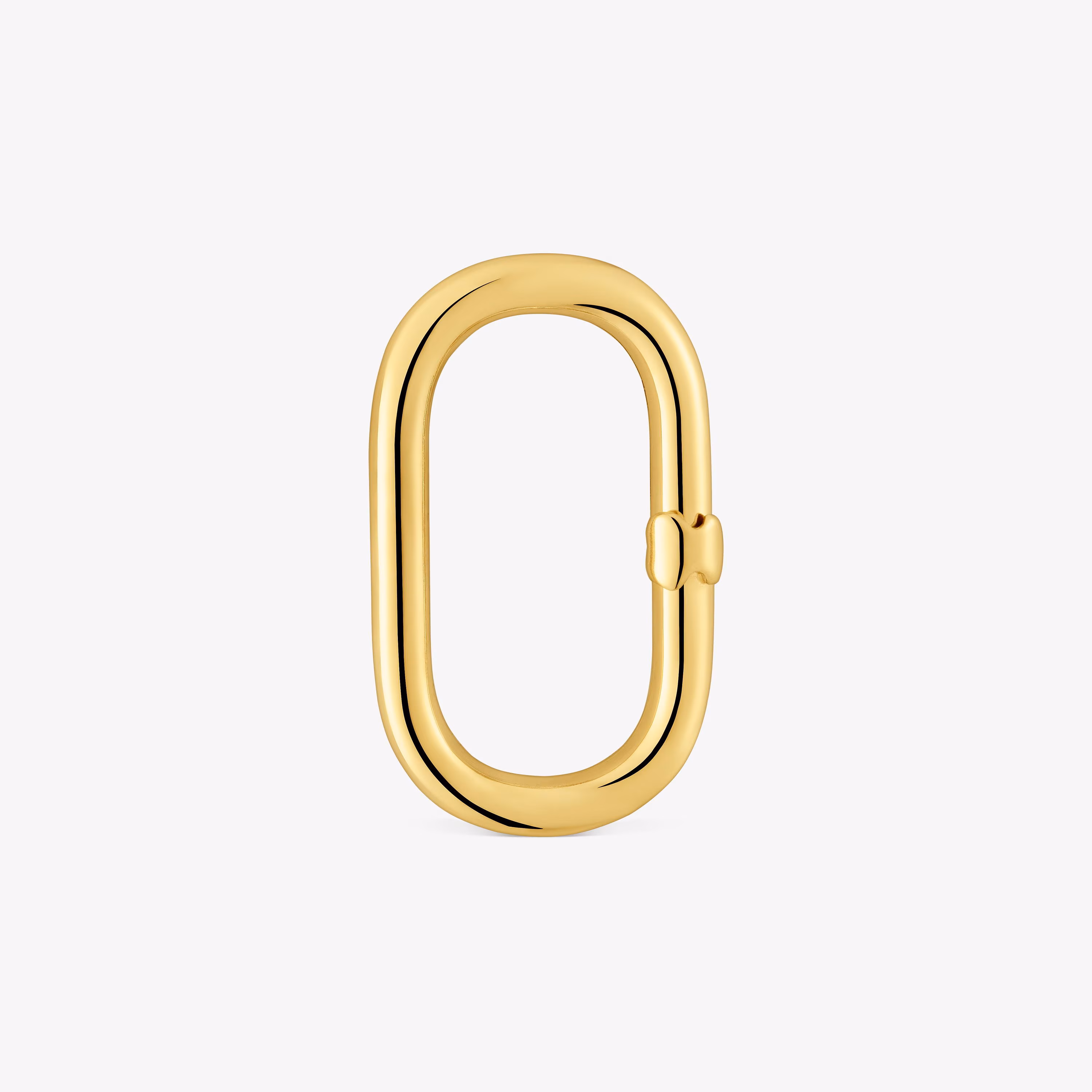 Anilla grande con baño de oro 18 kt sobre plata Hold Oval