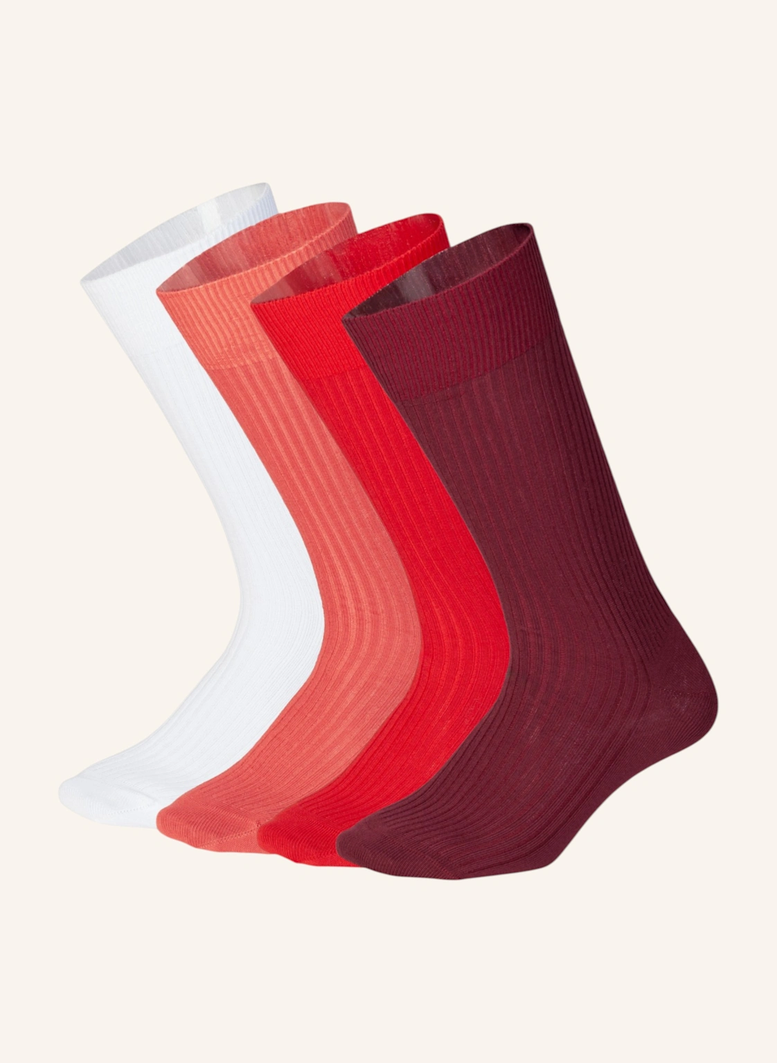 DillySocks Socken RIBBED JUST RED
