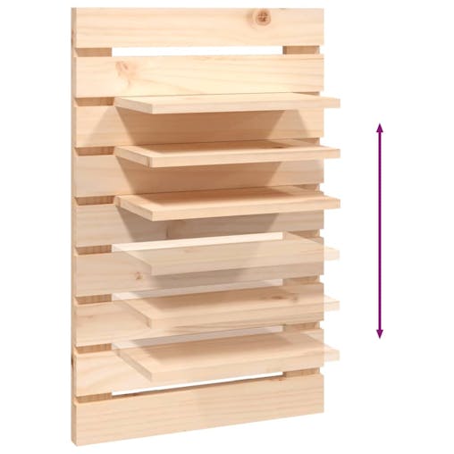 NNEVL Wall-mounted Bedside Shelves 2 pcs Solid Wood Pine