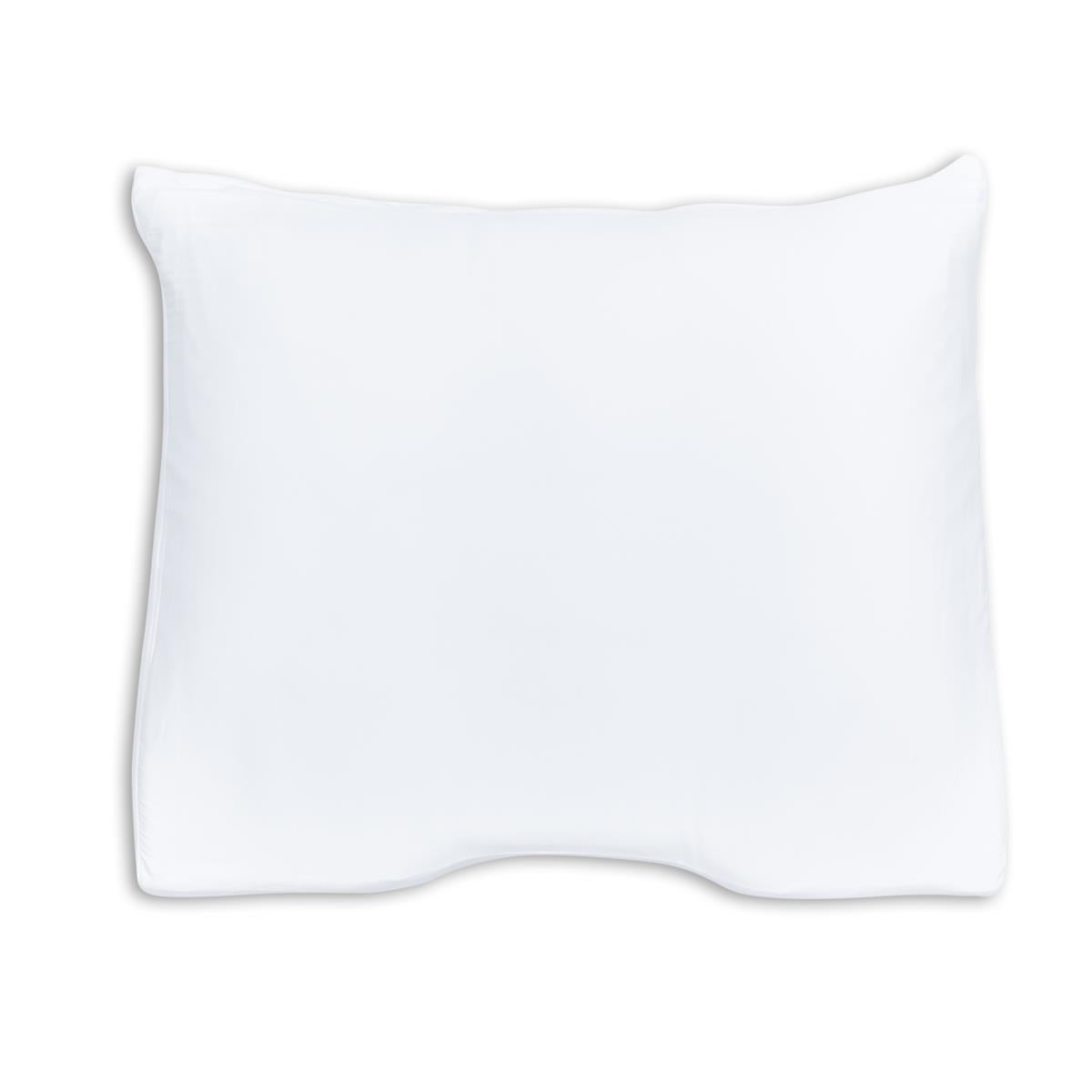 Silvana Support - Katoensatijn Kussensloop Schoudercontour voor kussen Blauw - 60 x 60/70 cm - Wit