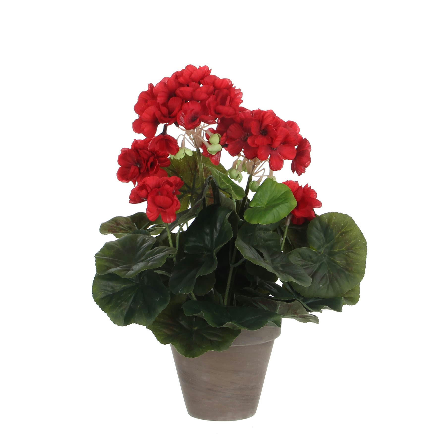 - Géranium artificielle rouge en pot H34